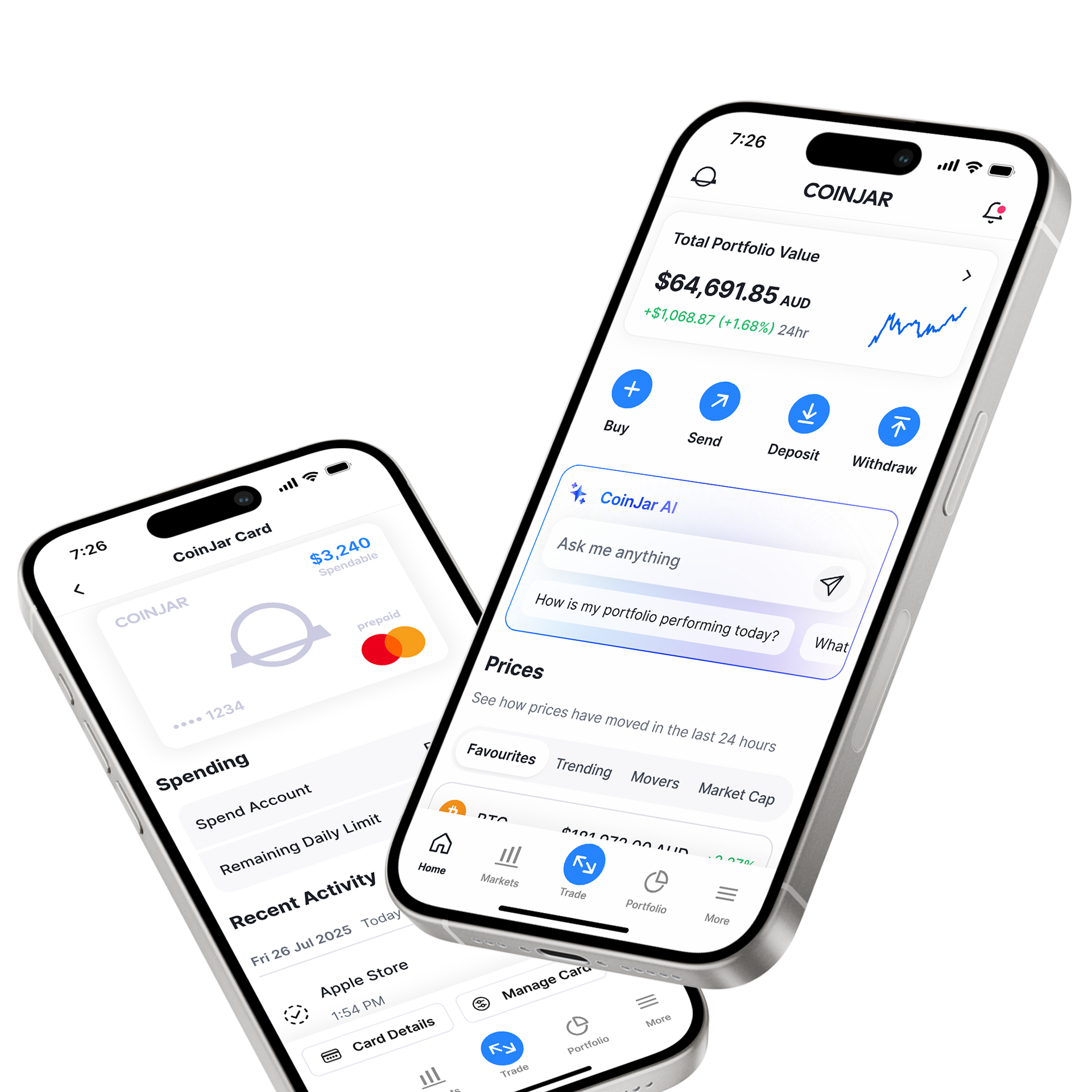 CoinJar App interface