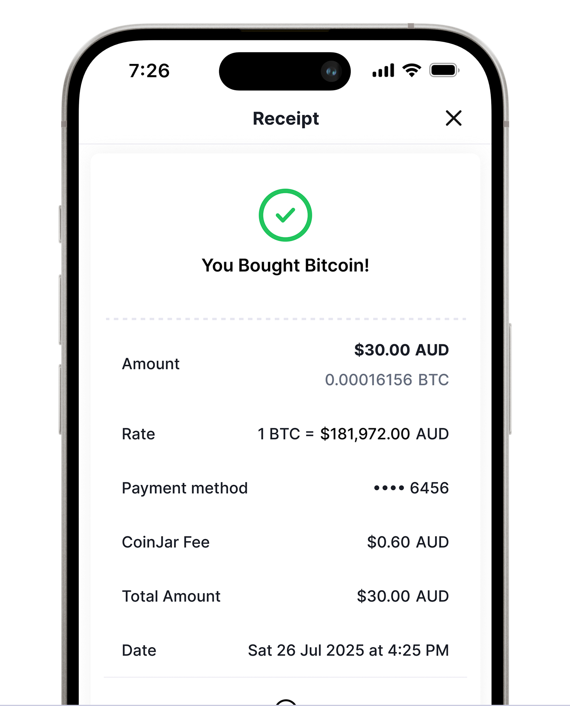 CoinJar instant buy interface 3